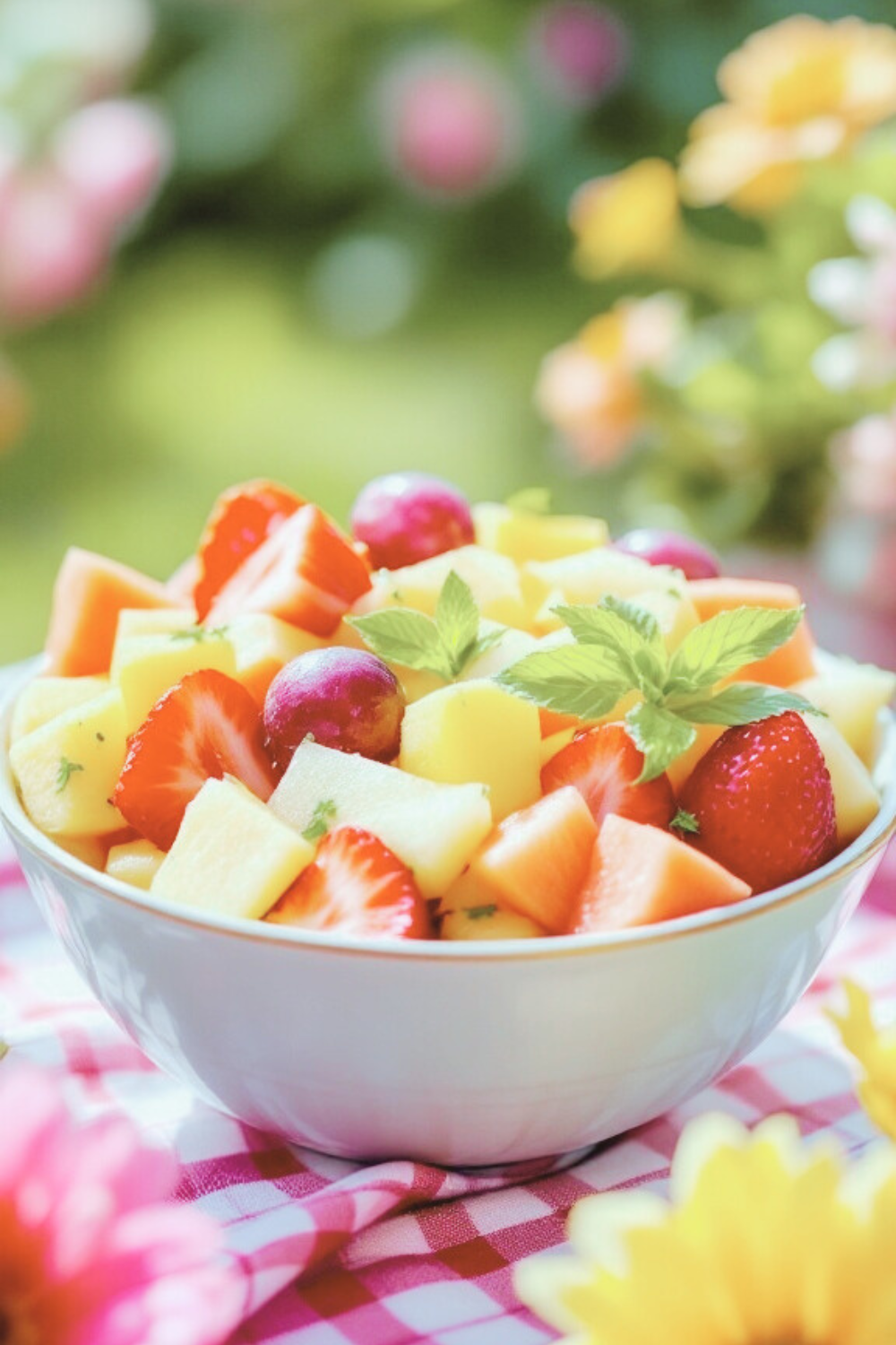 Fresh Fruit Salad in a Bowl