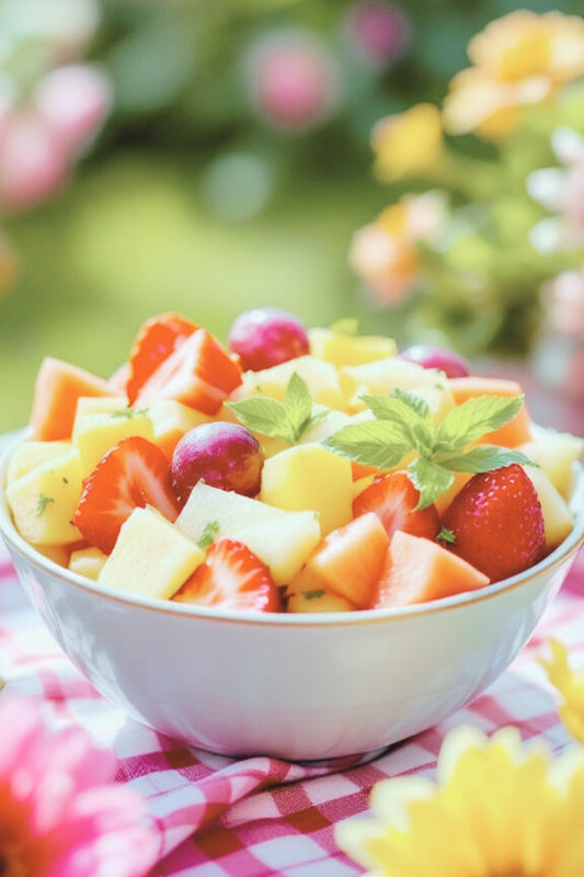 Fresh Fruit Salad in a Bowl