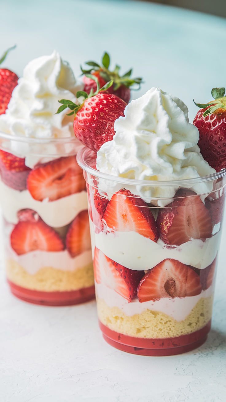 Strawberry Shortcake Trifle Cups